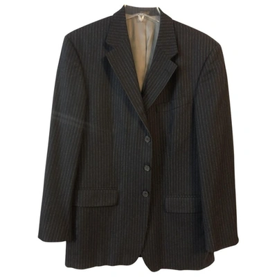 Pre-owned Oscar De La Renta Wool Suit In Blue