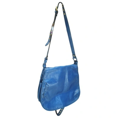 Pre-owned Fendi Leather Bag In Blue