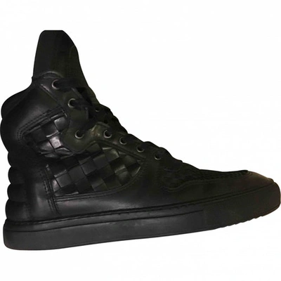Pre-owned Filling Pieces Black Leather Trainers