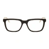 GUCCI GUCCI BLACK AND TRANSPARENT SQUARE GLASSES