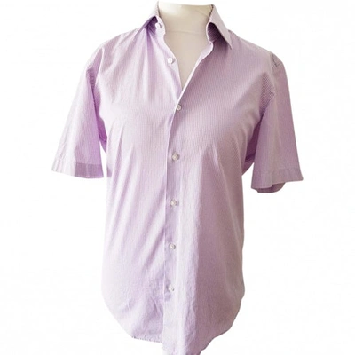 Pre-owned Hugo Boss Shirt In Purple