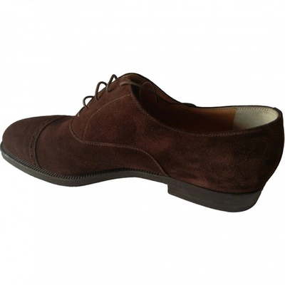 Pre-owned Sutor Mantellassi Lace Ups In Brown