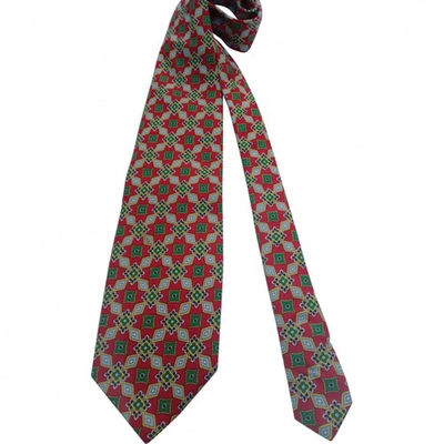 Pre-owned Giorgio Armani Silk Tie In Red