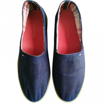 Pre-owned Tommy Hilfiger Cloth Espadrilles In Blue