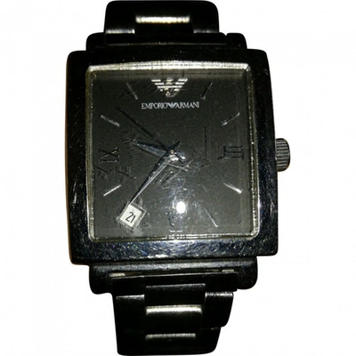 Pre-owned Giorgio Armani Watch In Silver