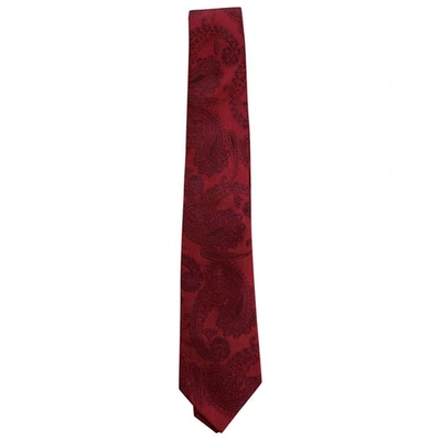 Pre-owned Hugo Boss Silk Tie In Red