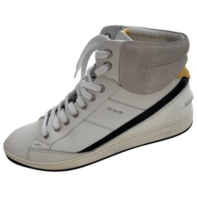 Pre-owned Fendi White Leather Trainers