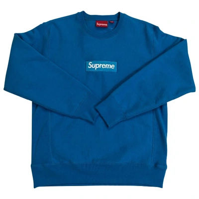 Pre-owned Supreme Sweatshirt In Blue