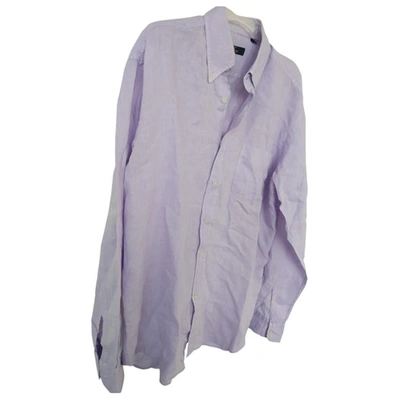 Pre-owned Fay Linen Shirt In Purple