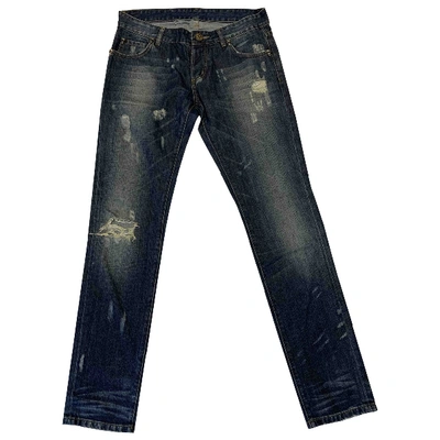 Pre-owned Philipp Plein Straight Jeans In Blue