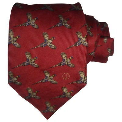 Pre-owned Alfred Dunhill Silk Tie In Red