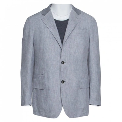 Pre-owned Ermenegildo Zegna Grey Linen Jackets
