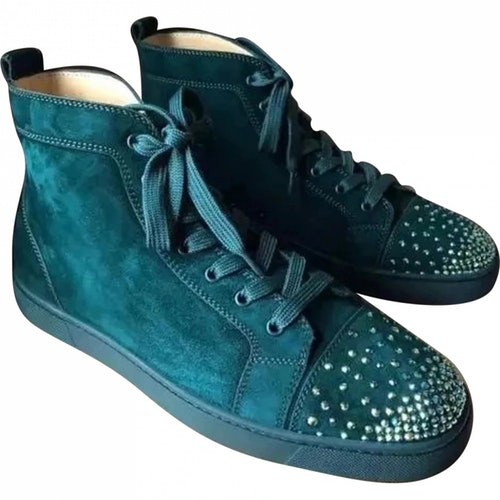 louboutin suede trainers