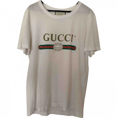 Pre-owned Gucci White Cotton T-shirts