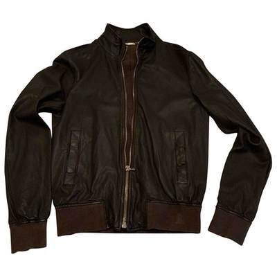 Pre-owned Dolce & Gabbana Brown Leather Jacket