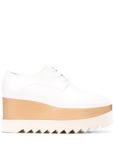 Stella Mccartney Elyse Transparent Lace Up Shoes In White
