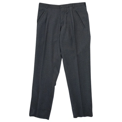 Pre-owned Dolce & Gabbana Wool Trousers In Grey