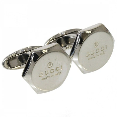 Pre-owned Gucci Metallic Silver Cufflinks