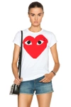 Comme Des Garçons Play Comme Des Garcons Play White Double Large Heart T-shirt In White