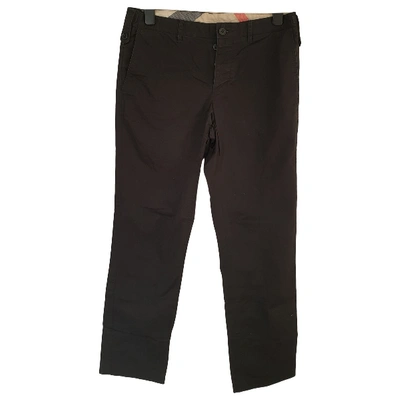 Pre-owned Burberry Trousers In Black