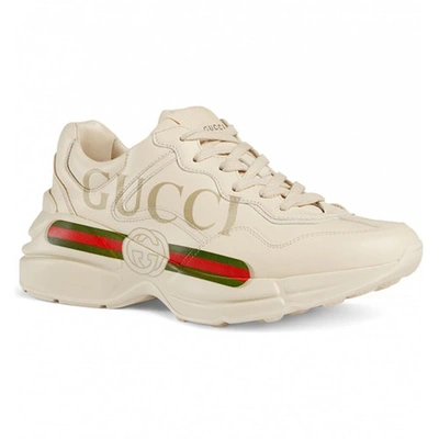 Pre-owned Gucci Rhyton Leather Trainers