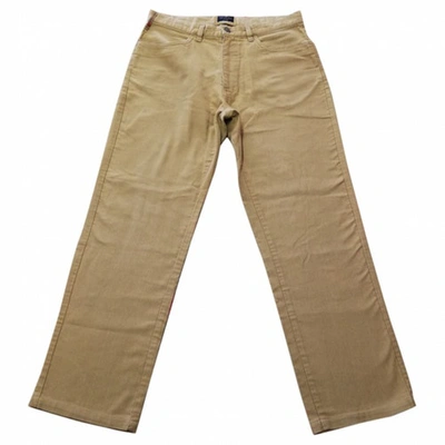 Pre-owned Trussardi Trousers In Camel