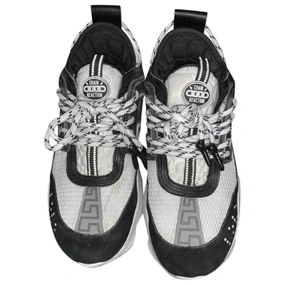 Pre-owned Versace Chain Reaction Black Rubber Trainers