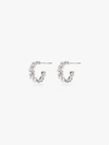 Suzanne Kalan 18kt White Gold And Diamond Hoop Earrings In Metallic