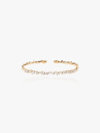 SUZANNE KALAN 18K YELLOW GOLD CLASSIC DIAMOND BANGLE,AKB117YG14459458