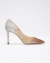 Jimmy Choo Romy 85mm Glitter Degrade High-heel Pumps In Rose Gold