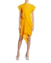 Nina Ricci Micro Pleated Stretch Jersey Dress In Mango