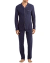 Hanro Night And Day Piped Cotton-jersey Pyjamas In Gray