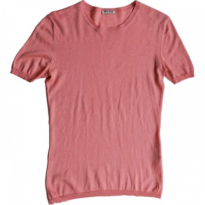 Pre-owned Miu Miu Pink Cashmere Top