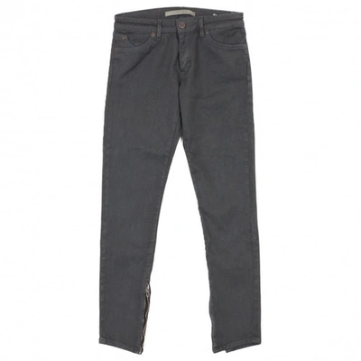 Pre-owned Superfine Grey Cotton - Elasthane Jeans