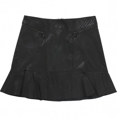 Pre-owned Marc By Marc Jacobs Black Leather Skirt