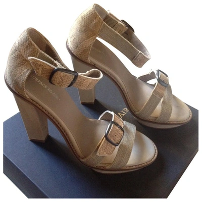 Pre-owned Surface To Air Beige Leather Heels