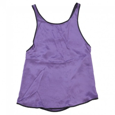 Pre-owned Pinko Purple Silk Top