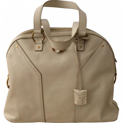Pre-owned Saint Laurent White Leather Handbag Muse