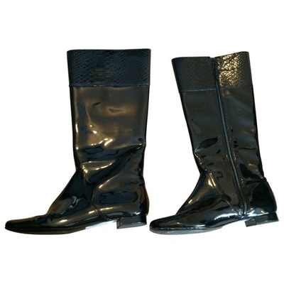 Pre-owned Coach Black Leather Boots