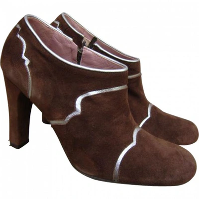 Pre-owned Marni Short Boots In Brown