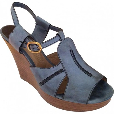 Pre-owned Chloé Wedges In Blue