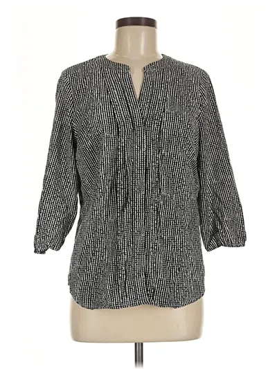 Pre-owned 212 Collection 3/4 Sleeve Blouse In Gray