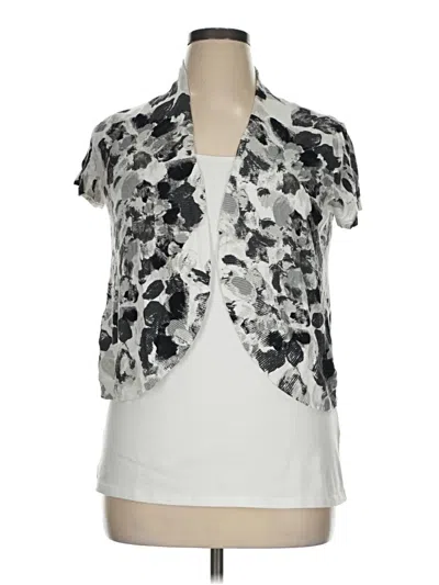 Pre-owned 212 Collection Cardigan Sweater In Silver