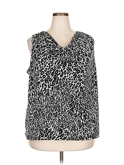 Pre-owned 212 Collection Sleeveless Blouse In Black