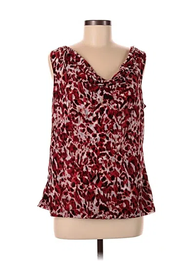 Pre-owned 212 Collection Sleeveless Blouse In Burgundy