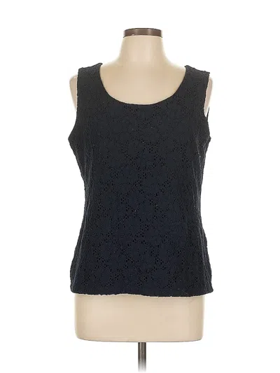 Pre-owned 212 Collection Sleeveless Top Black Scoop Neck Tops