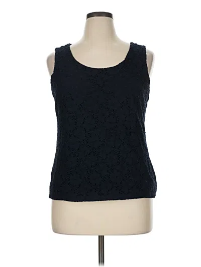 Pre-owned 212 Collection Tank Top Blue Strapless Neckline Tops