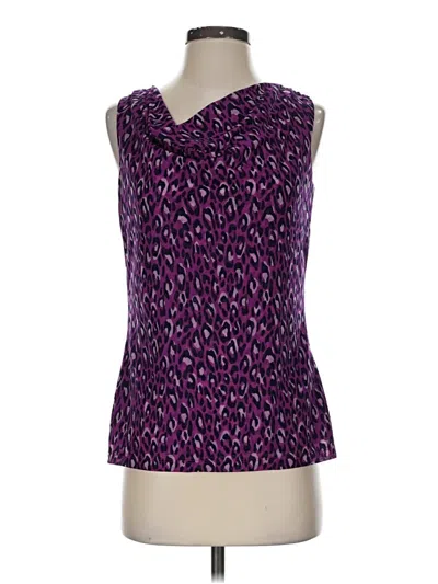 Pre-owned 212 Collection Tank Top Purple Cowl Neck Tops