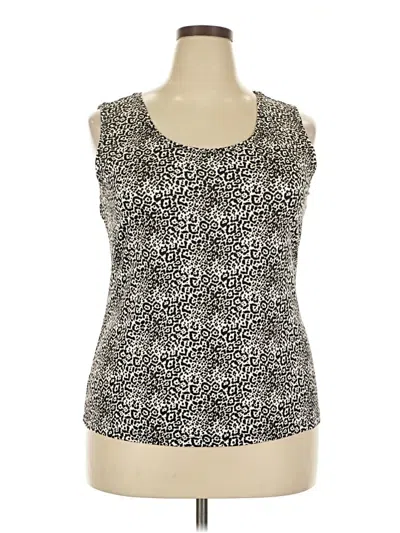 Pre-owned 212 Collection Tank Top Silver Strapless Neckline Tops