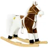 212 Main Qaba Rocking Horse With Sound Ride-on Horse Toy With Saddle Toddler Rocker & Gift For 3-8 Year Olds